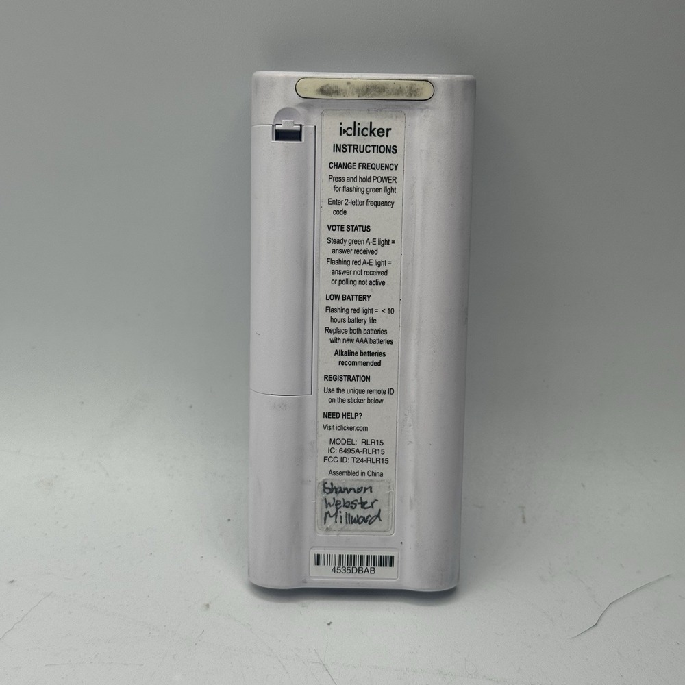 iClicker Plus + Student Classroom Remote Response System RLR15, Tested. Working. - Picture 4 of 5